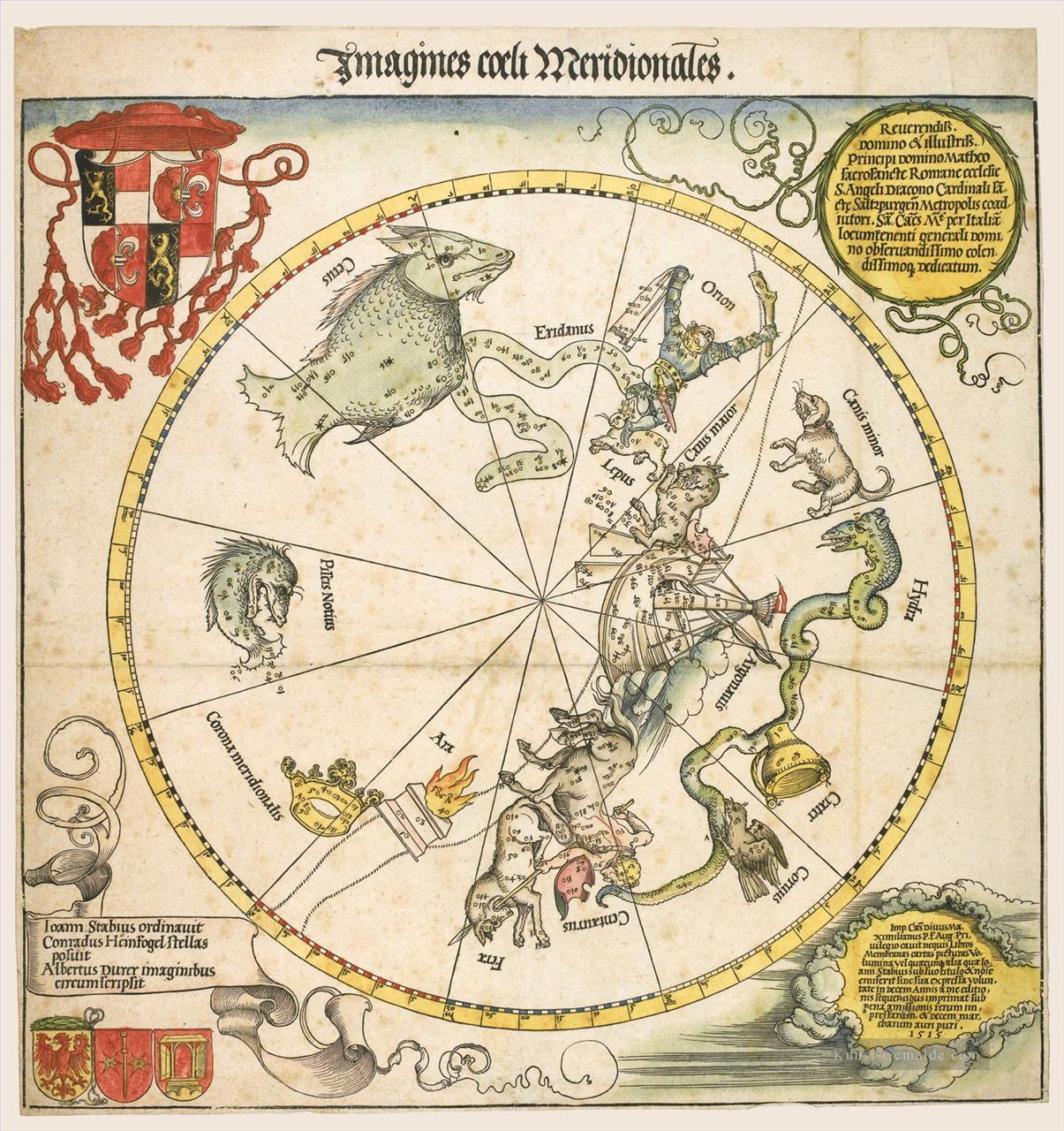 Karte des südlichen Himmels Albrecht Dürer Ölgemälde